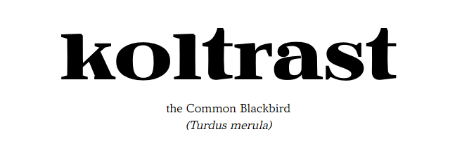 screenshot of the swedish word koltrast.